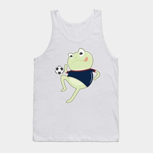 Frog as Soccer player with Soccer ball Tank Top